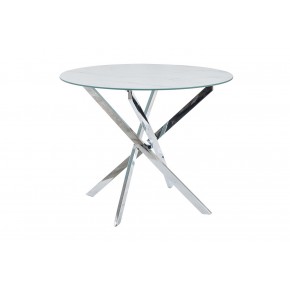 Стол обеденный SIGNAL AGIS белый мрамор/хром 90